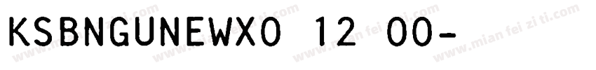KSBNGUNEWX0 12 00字体转换